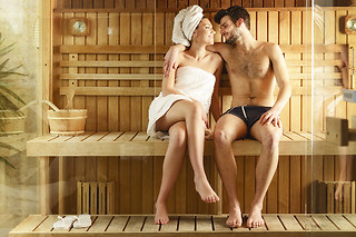 Sauna en bubbels voor twee